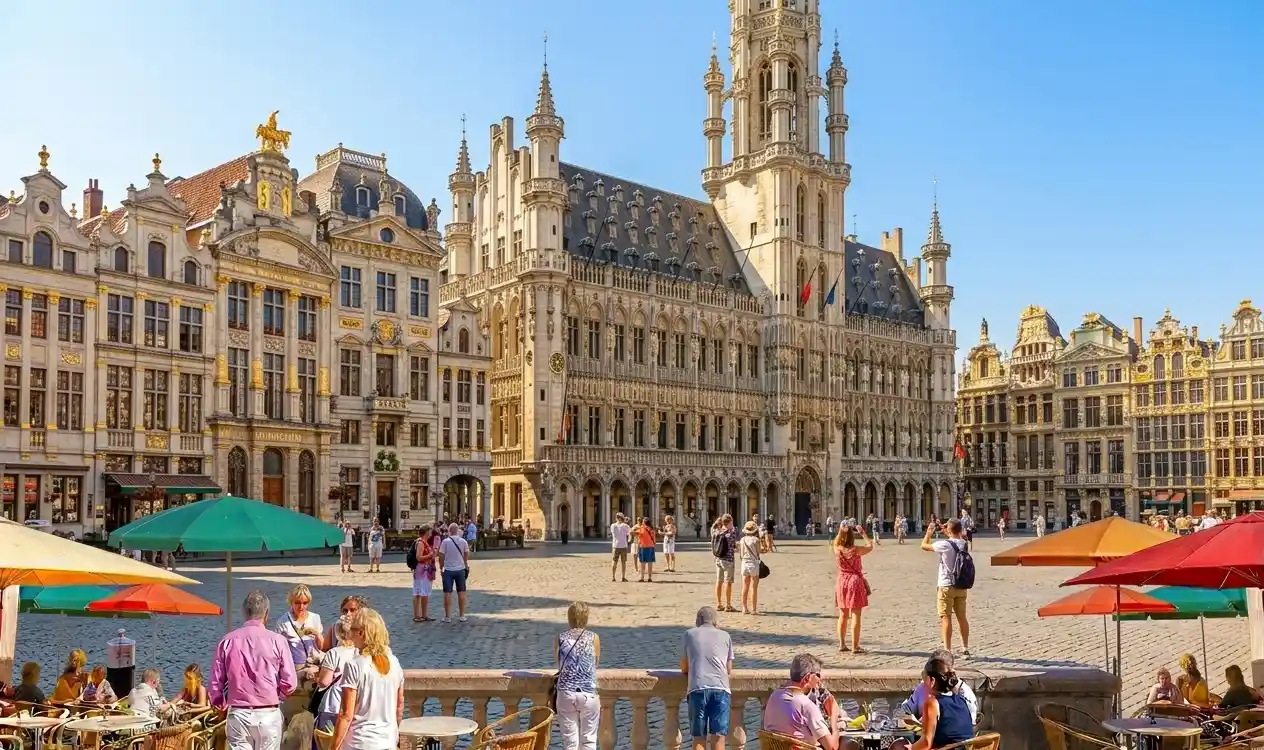 Brussels — Grand Place and Atomium