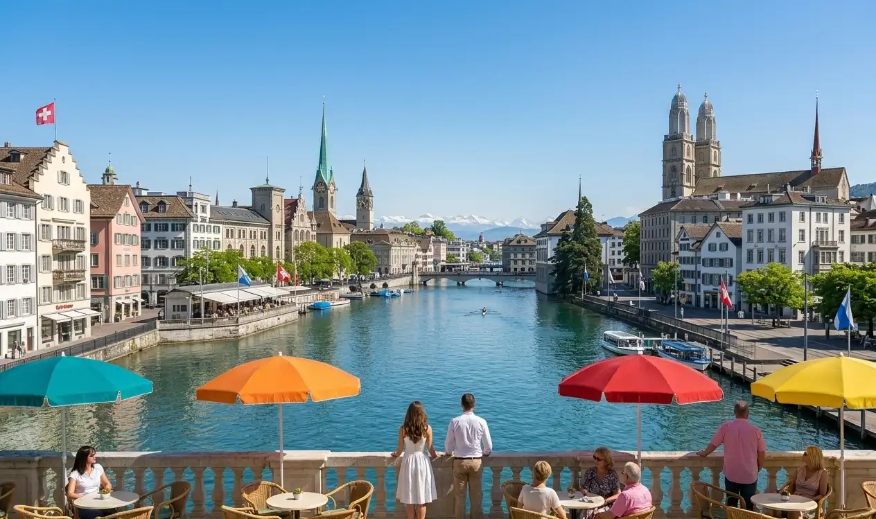 Zurich — Lake Zurich and the Alps