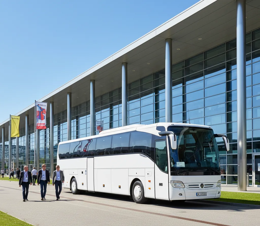 Bus Booking coach at trade fair